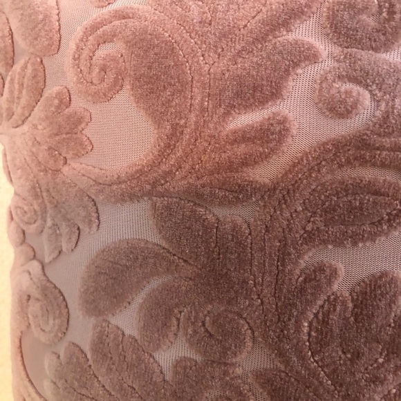 Velvet Throw Pillow in Dusty Rose Pink shade - Picture 3 of 4